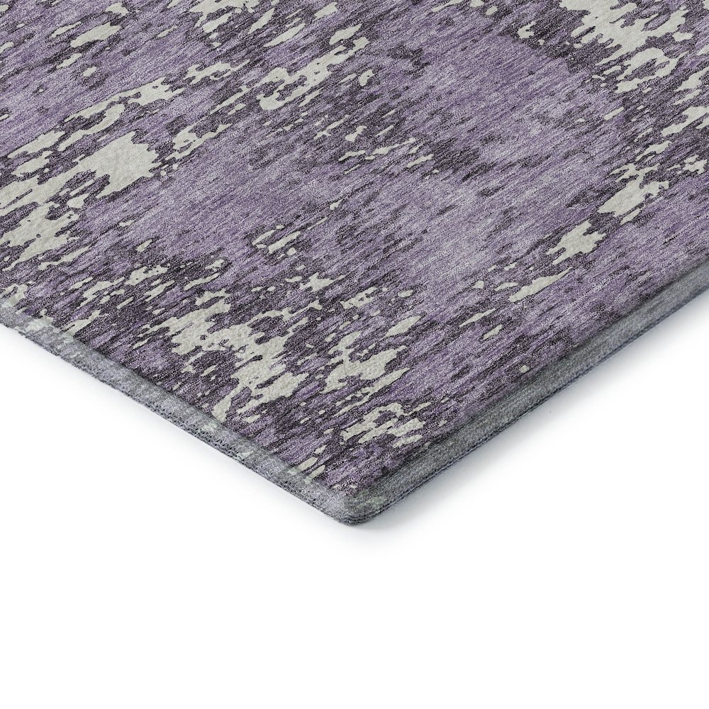 Premium Machine Washable Mayfield AMF946 Lavender 3' x 5' Rug. Picture 3