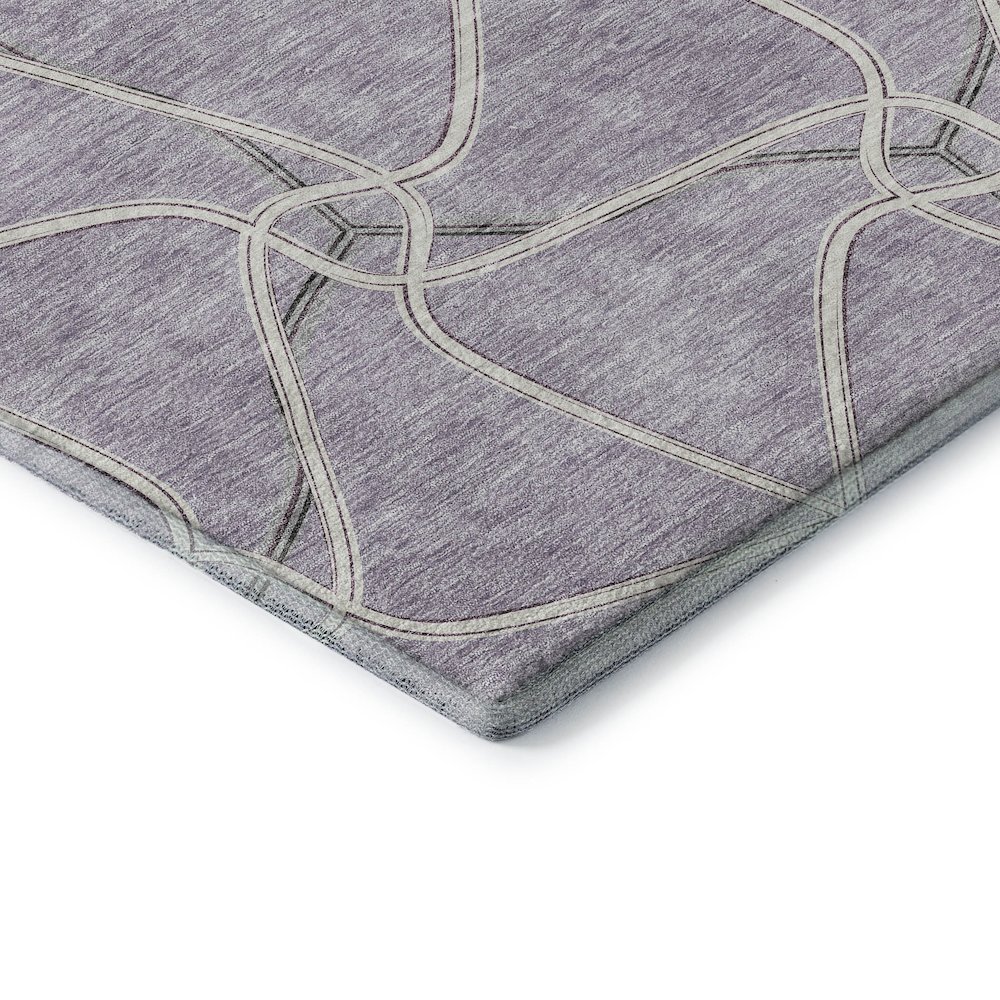 Premium Machine Washable Mayfield AMF948 Lavender 3' x 5' Rug. Picture 3