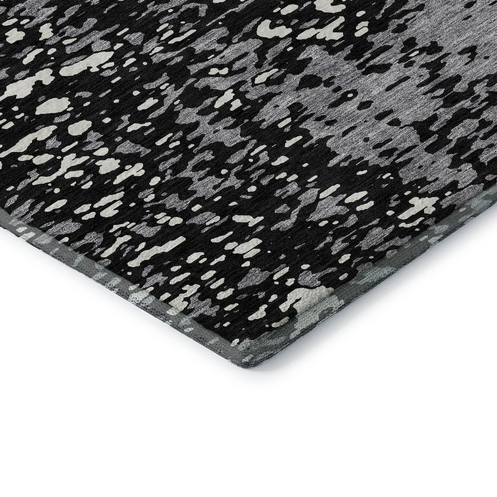 Premium Machine Washable Mayfield AMF949 Black 3' x 5' Rug. Picture 3