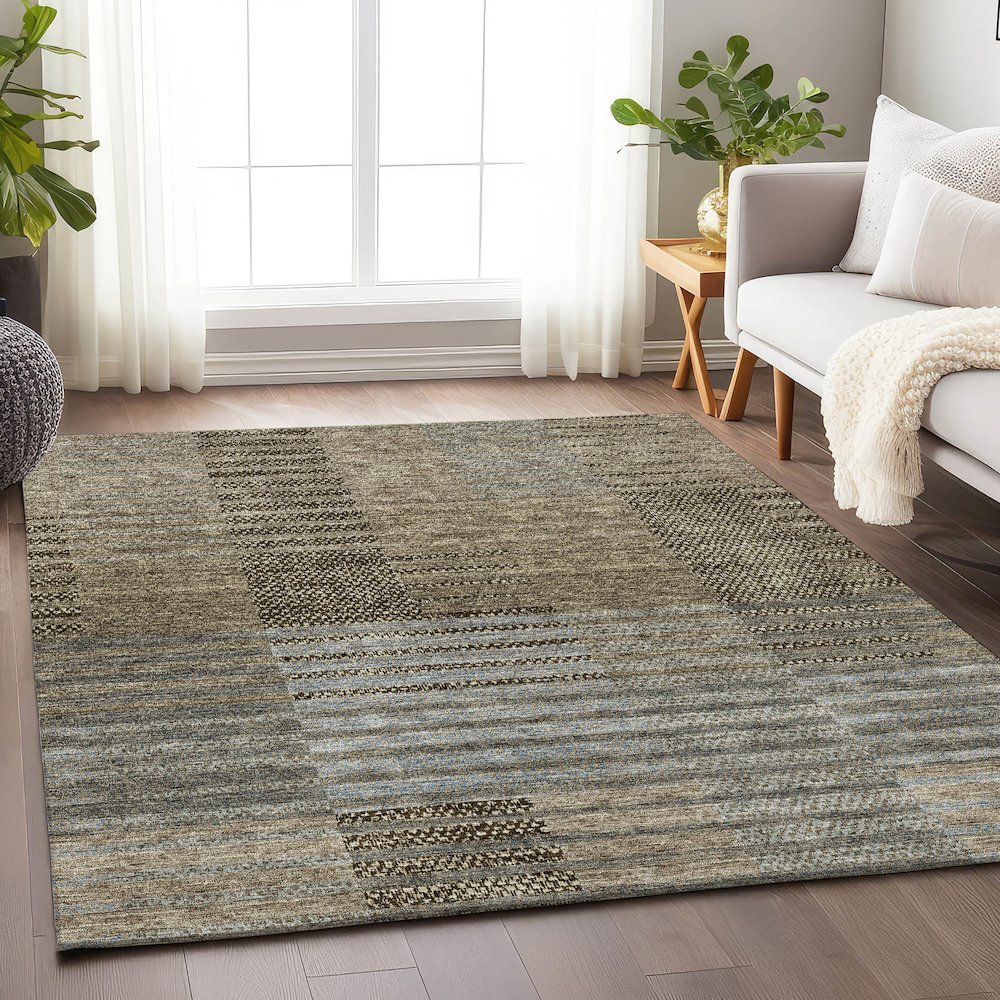 Premium Machine Washable Mayfield AMF954 Taupe 8' x 10' Rug. Picture 5