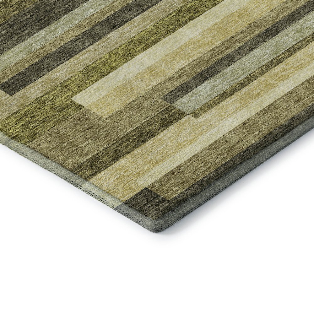 Premium Machine Washable Mayfield AMF956 Olive 3' x 5' Rug. Picture 3
