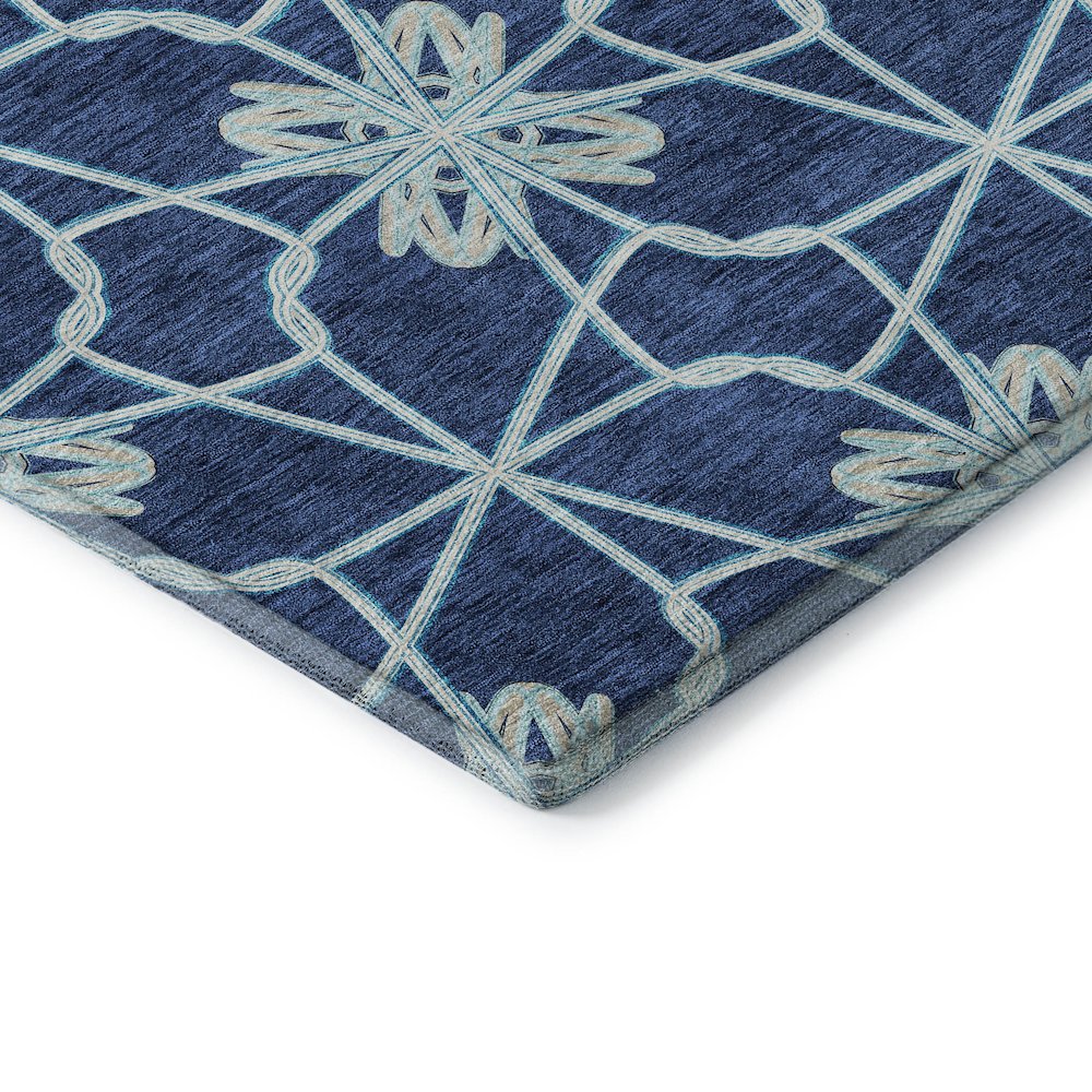 Premium Machine Washable Mayfield AMF958 Navy 3' x 5' Rug. Picture 3