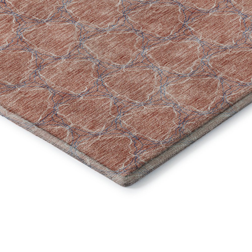 Premium Machine Washable Mayfield AMF960 Salmon 3' x 5' Rug. Picture 3