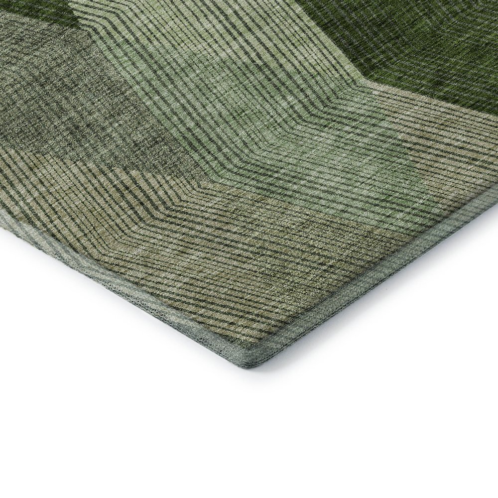 Premium Machine Washable Mayfield AMF962 Green 3' x 5' Rug. Picture 3