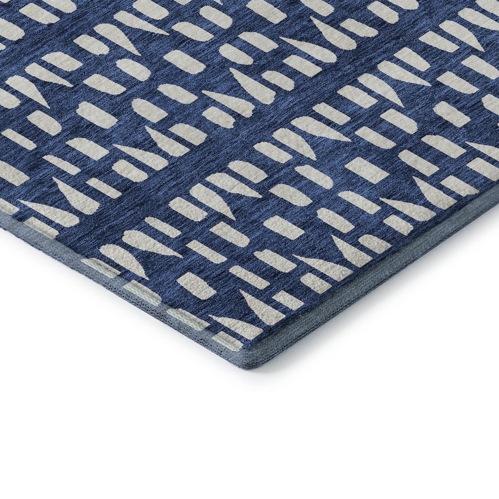Premium Machine Washable Mayfield AMF963 Navy 3' x 5' Rug. Picture 3