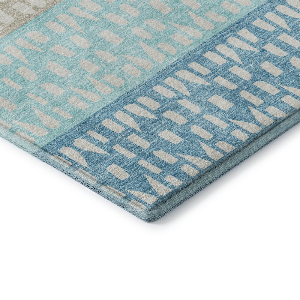 Premium Machine Washable Mayfield AMF964 Teal 3' x 5' Rug. Picture 3