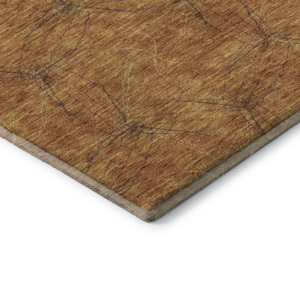 Premium Machine Washable Mayfield AMF968 Copper 3' x 5' Rug. Picture 3