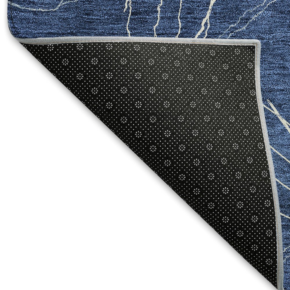Premium Machine Washable Mayfield AMF968 Navy 3' x 5' Rug. Picture 2