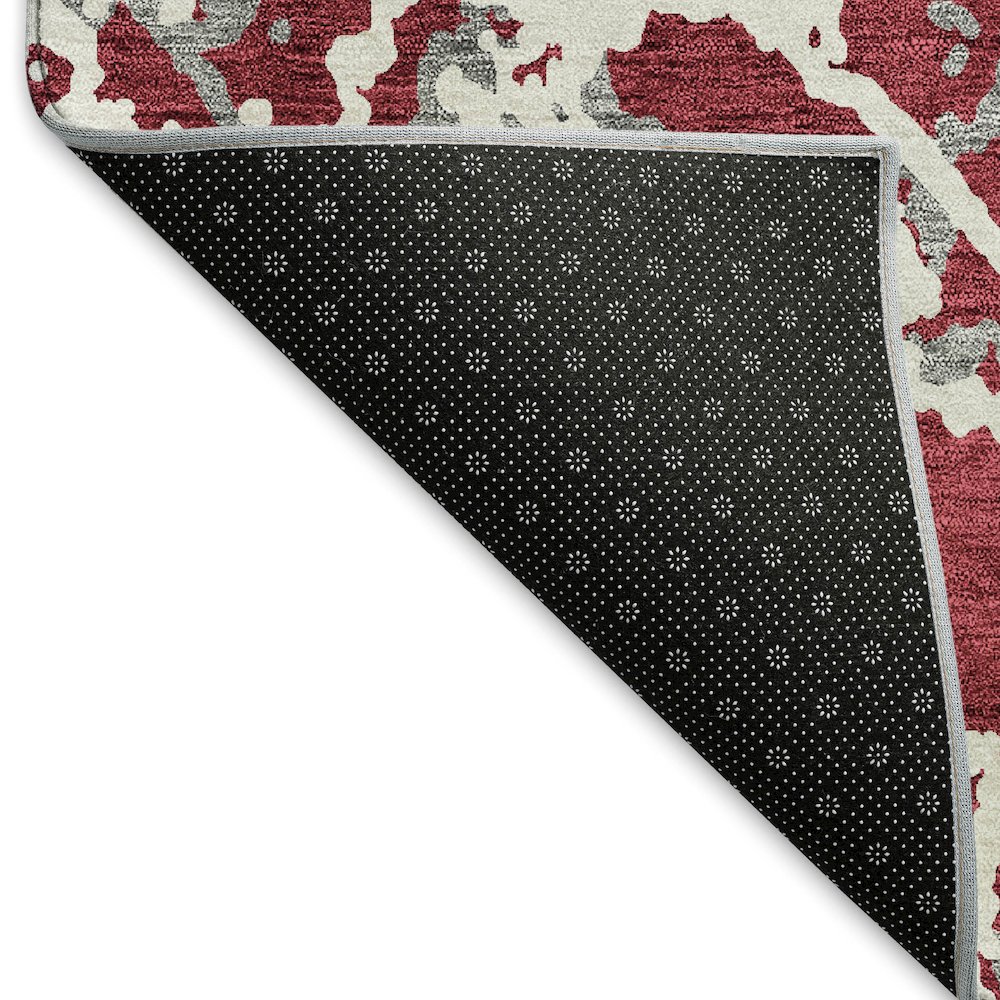 Premium Machine Washable Mayfield AMF969 Burgundy 3' x 5' Rug. Picture 2