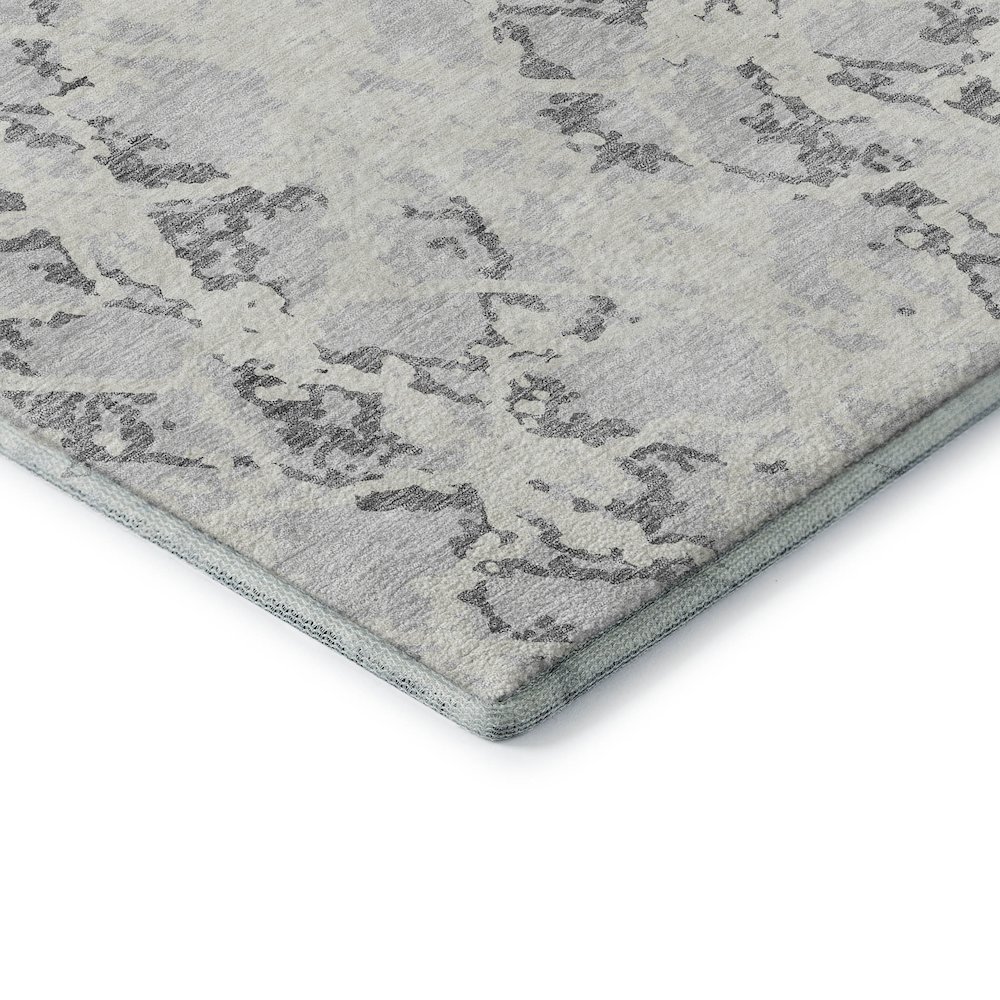 Premium Machine Washable Mayfield AMF969 Silver 3' x 5' Rug. Picture 3