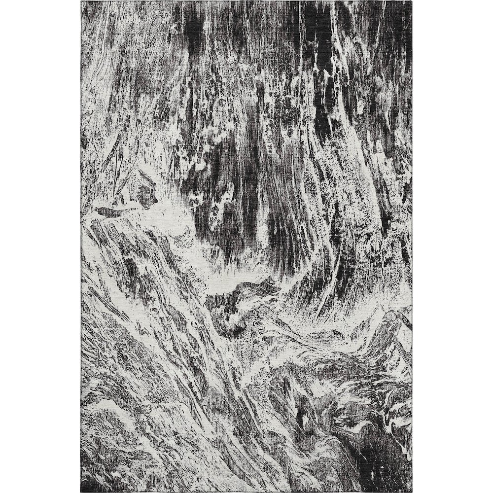 Premium Machine Washable Mayfield AMF971 Black 8' x 10' Rug. Picture 1