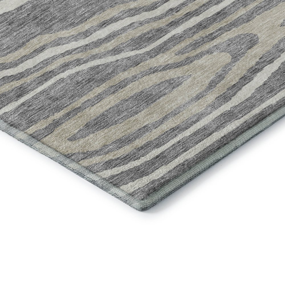 Premium Machine Washable Mayfield AMF974 Gray 3' x 5' Rug. Picture 3