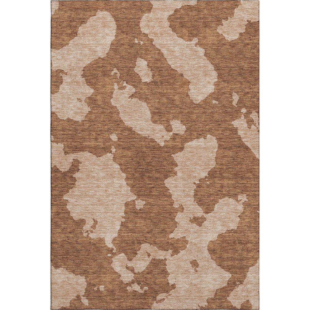 Premium Machine Washable Mayfield AMF975 Terracotta 8' x 10' Rug. Picture 1
