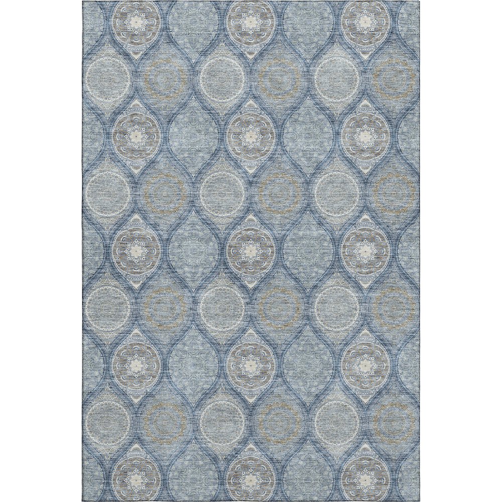 Premium Machine Washable Mayfield AMF976 Navy 8' x 10' Rug. Picture 1