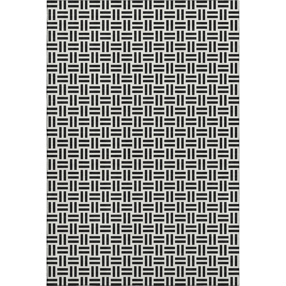 Premium Machine Washable Mayfield AMF978 Black 8' x 10' Rug. Picture 1