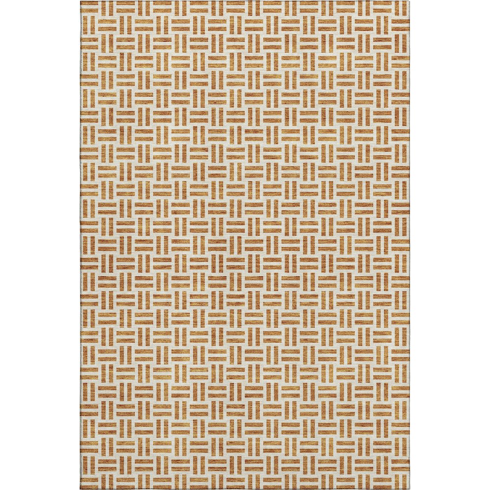 Premium Machine Washable Mayfield AMF978 Copper 8' x 10' Rug. Picture 1