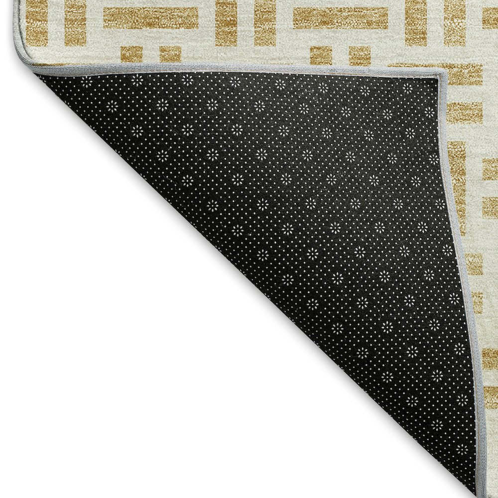 Premium Machine Washable Mayfield AMF978 Gold 3' x 5' Rug. Picture 2
