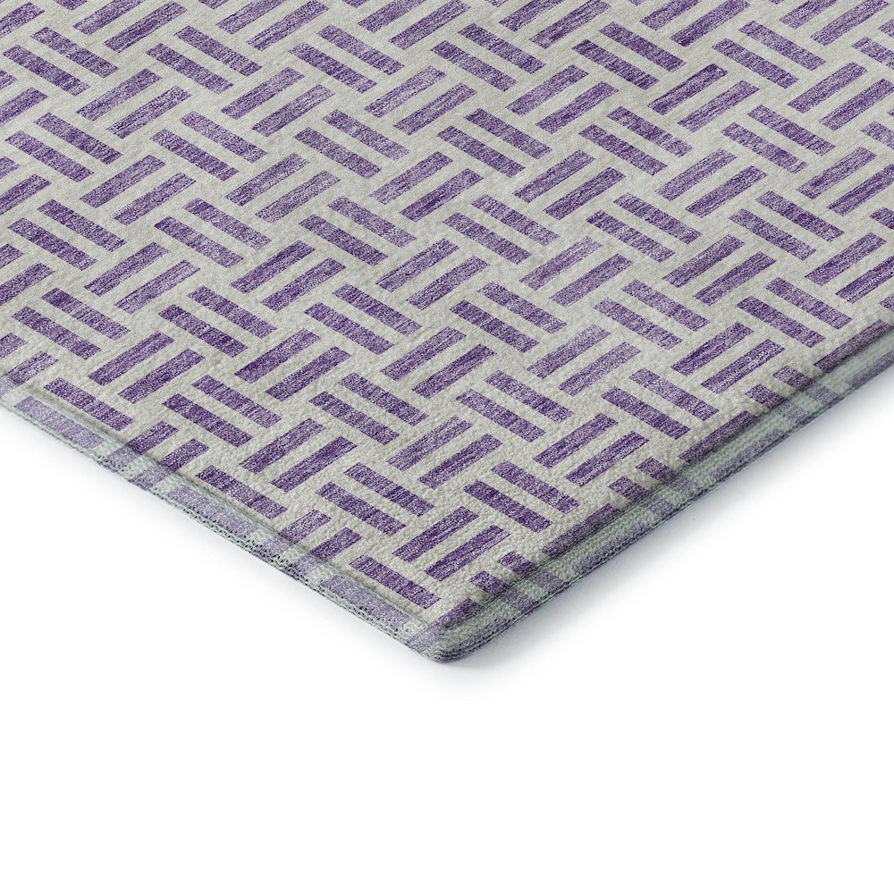 Premium Machine Washable Mayfield AMF978 Lavender 3' x 5' Rug. Picture 3