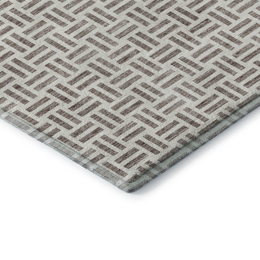 Premium Machine Washable Mayfield AMF978 Taupe 3' x 5' Rug. Picture 3