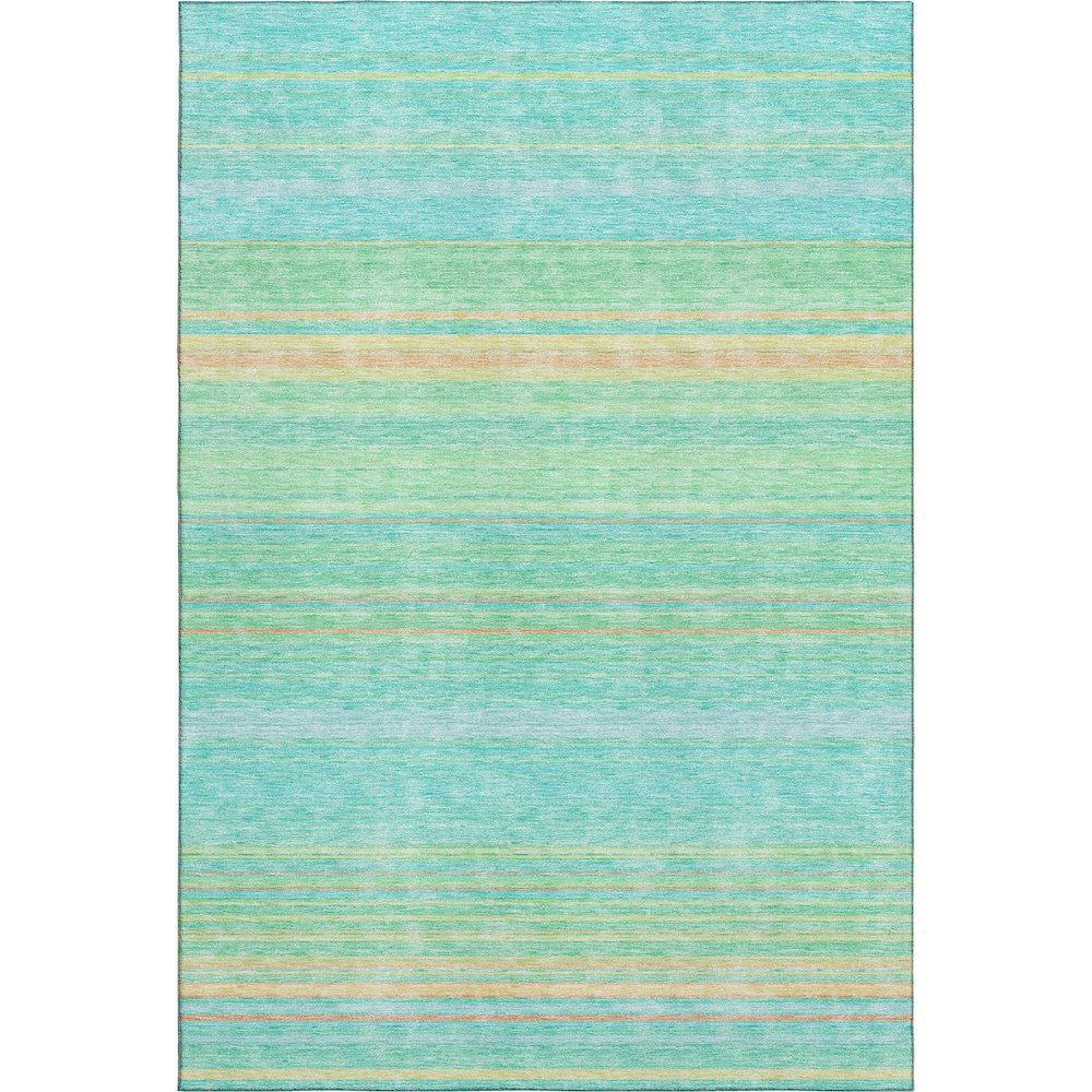 Premium Machine Washable Mayfield AMF979 Aqua 8' x 10' Rug. Picture 1