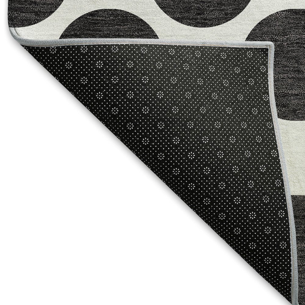 Premium Machine Washable Mayfield AMF980 Black 3' x 5' Rug. Picture 2