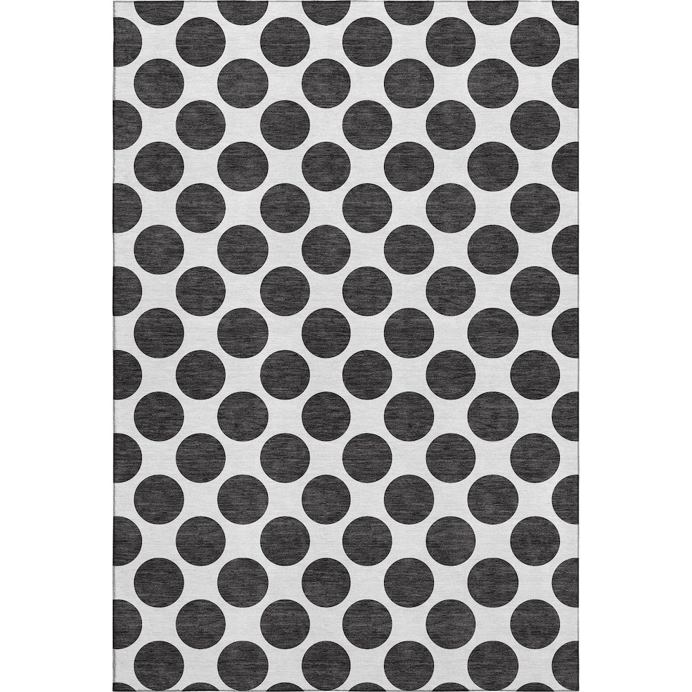 Premium Machine Washable Mayfield AMF980 Black 8' x 10' Rug. Picture 1