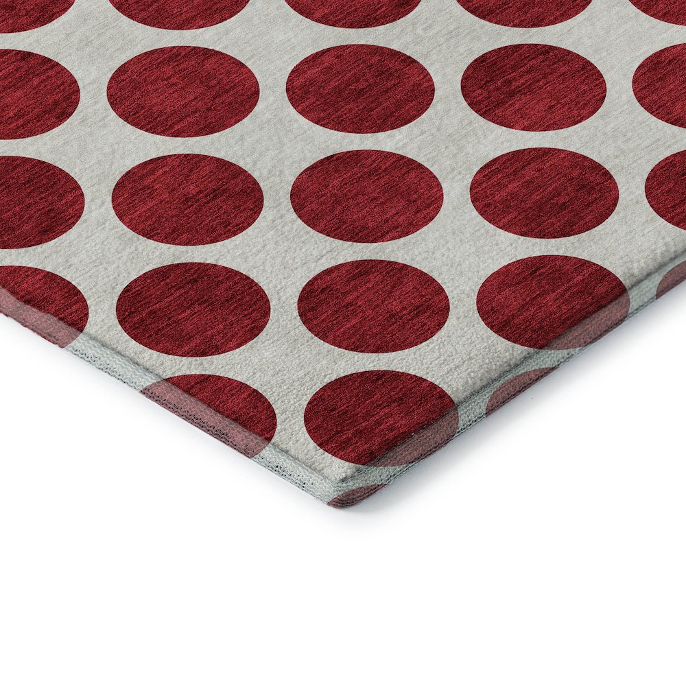 Premium Machine Washable Mayfield AMF980 Red 3' x 5' Rug. Picture 3
