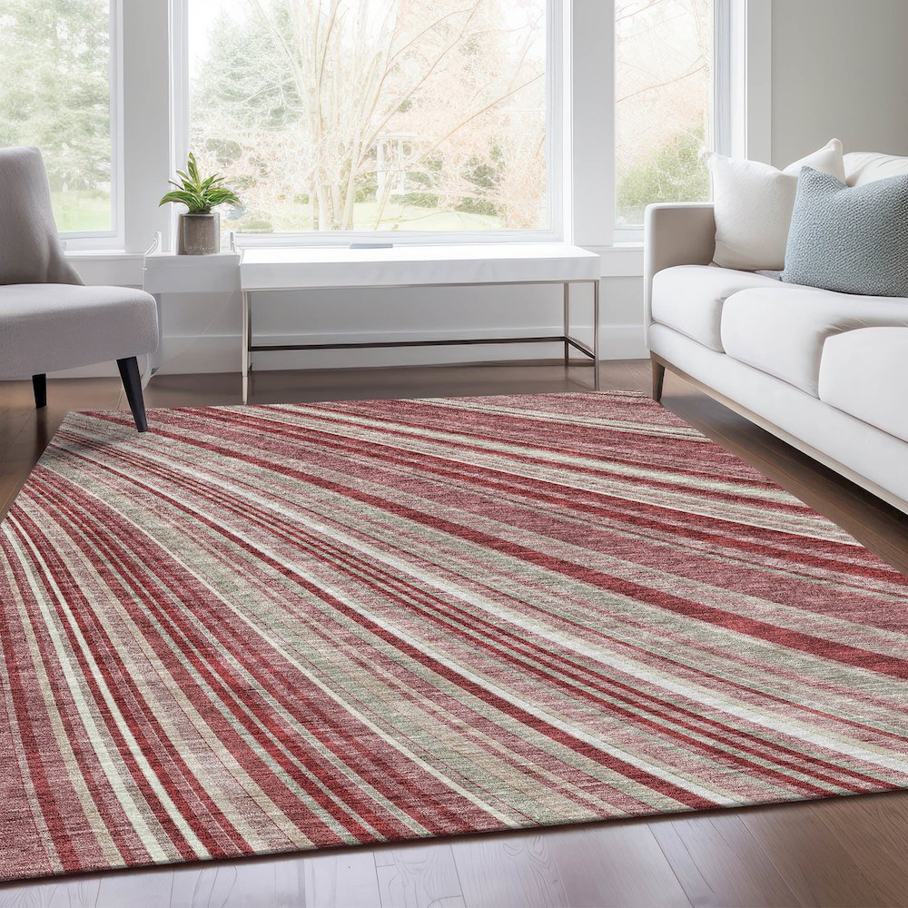 Premium Machine Washable Mayfield AMF981 Garnet 8' x 10' Rug. Picture 6