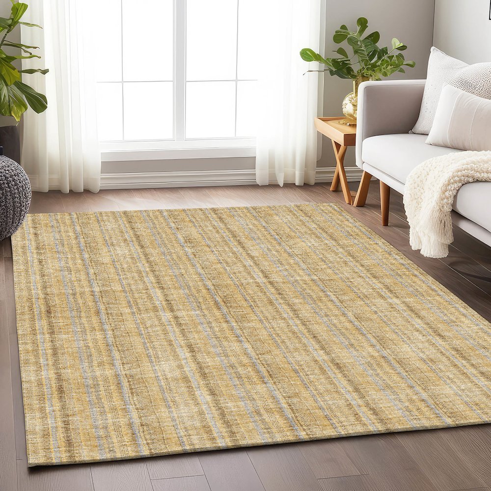 Premium Machine Washable Mayfield AMF982 Wheat 8' x 10' Rug. Picture 5