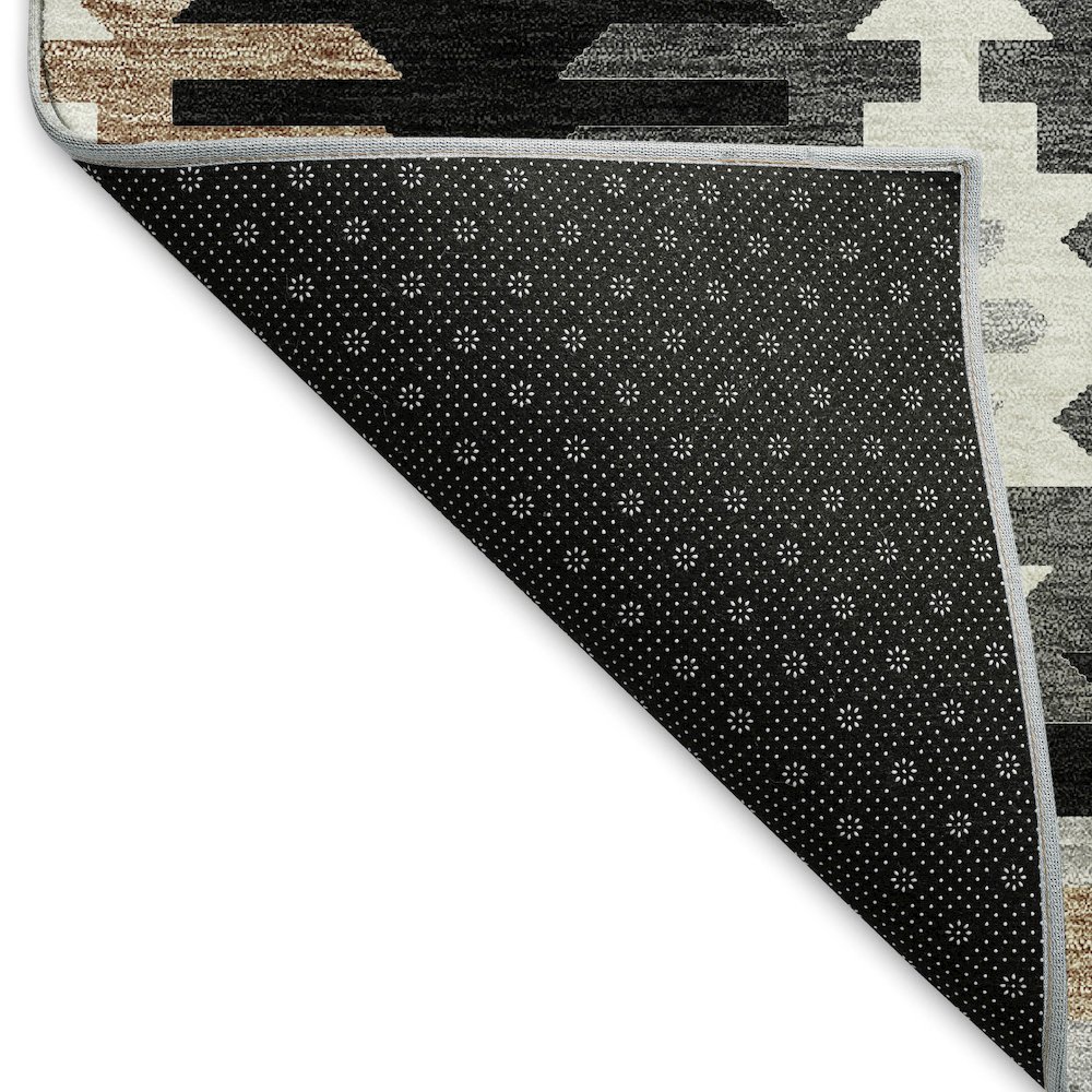 Premium Machine Washable Mayfield AMF983 Black 3' x 5' Rug. Picture 2