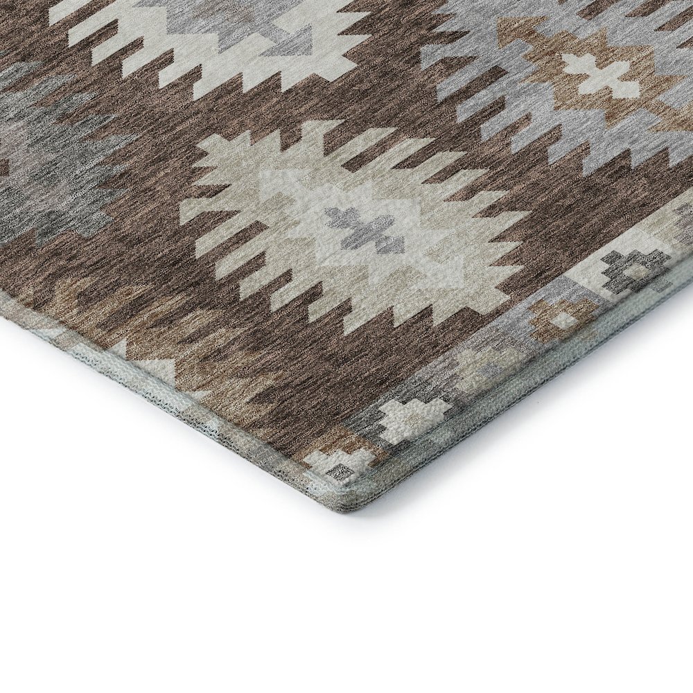 Premium Machine Washable Mayfield AMF983 Brown 3' x 5' Rug. Picture 3
