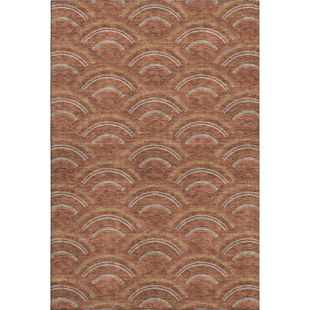 Premium Machine Washable Mayfield AMF984 Paprika 8' x 10' Rug. Picture 1