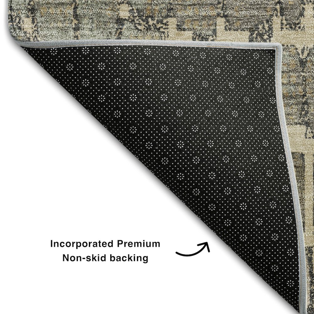 Premium Machine Washable Mayfield AMF988 Putty 3' x 5' Rug. Picture 2