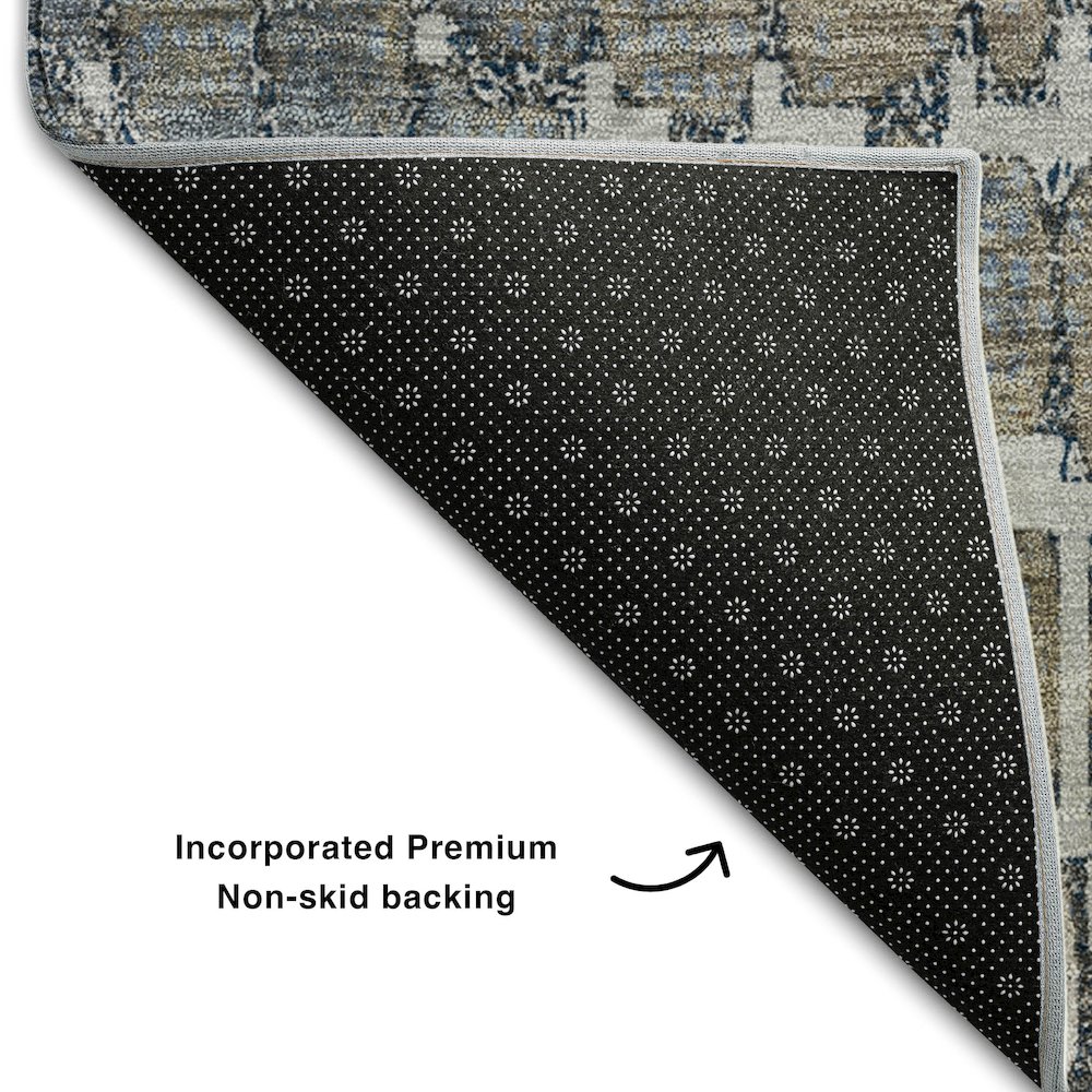 Premium Machine Washable Mayfield AMF988 Silver 3' x 5' Rug. Picture 2