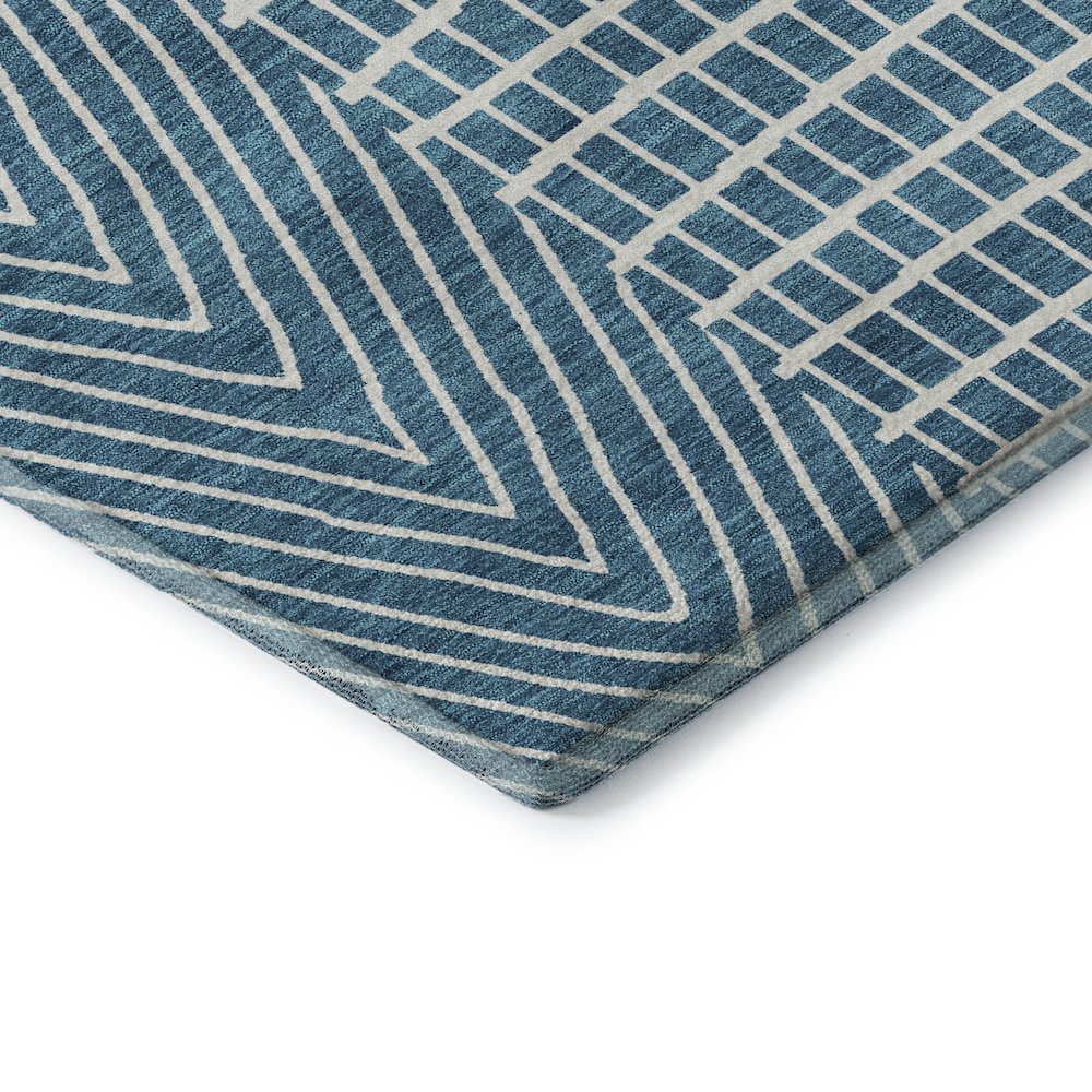 Premium Machine Washable Mayfield AMF990 Teal 3' x 5' Rug. Picture 3