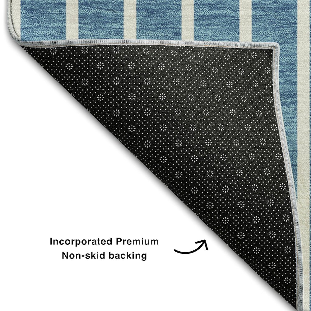 Premium Machine Washable Mayfield AMF994 Teal 3' x 5' Rug. Picture 2