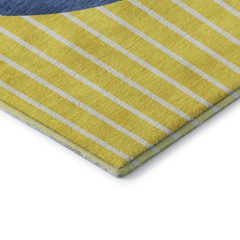 Premium Machine Washable Mayfield AMF994 Yellow 3' x 5' Rug. Picture 3