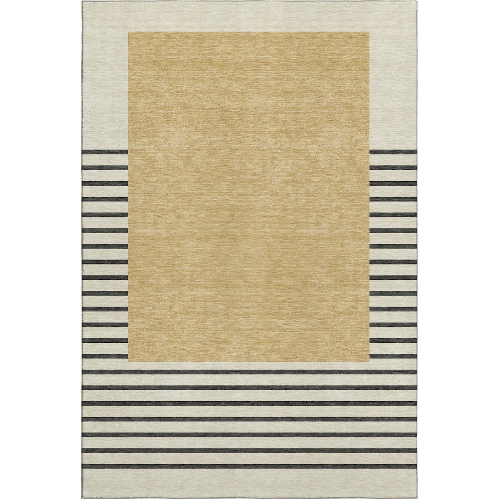 Premium Machine Washable Mayfield AMF995 Gold 8' x 10' Rug. Picture 1