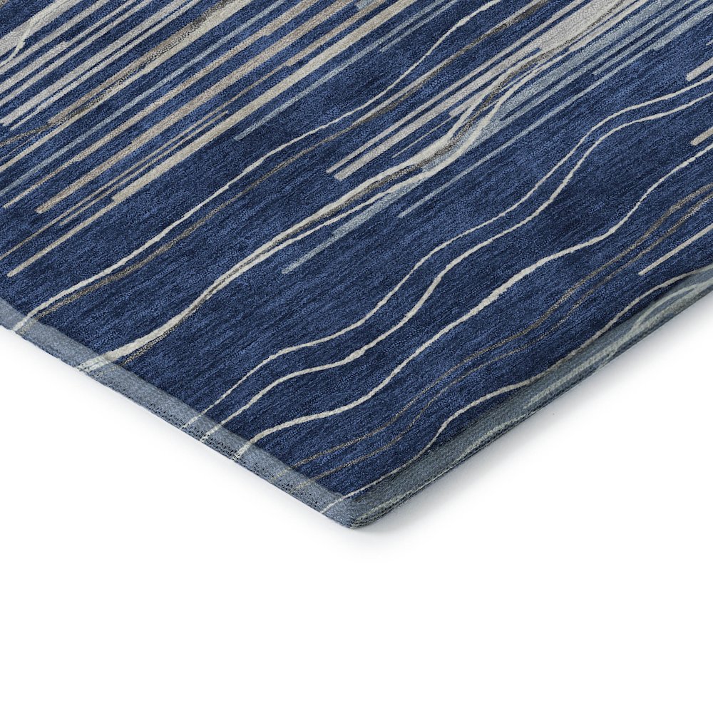 Premium Machine Washable Mayfield AMF996 Navy 3' x 5' Rug. Picture 3
