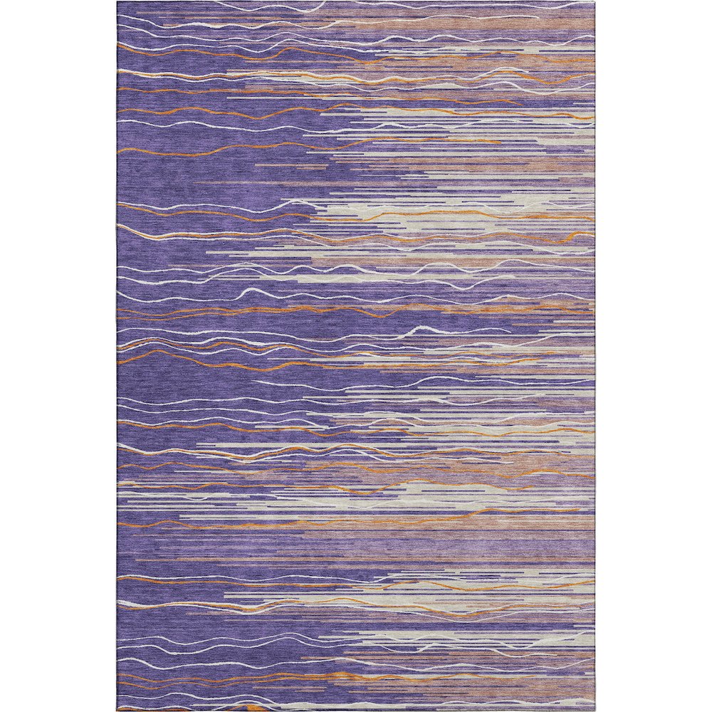 Premium Machine Washable Mayfield AMF996 Purple 8' x 10' Rug. Picture 1