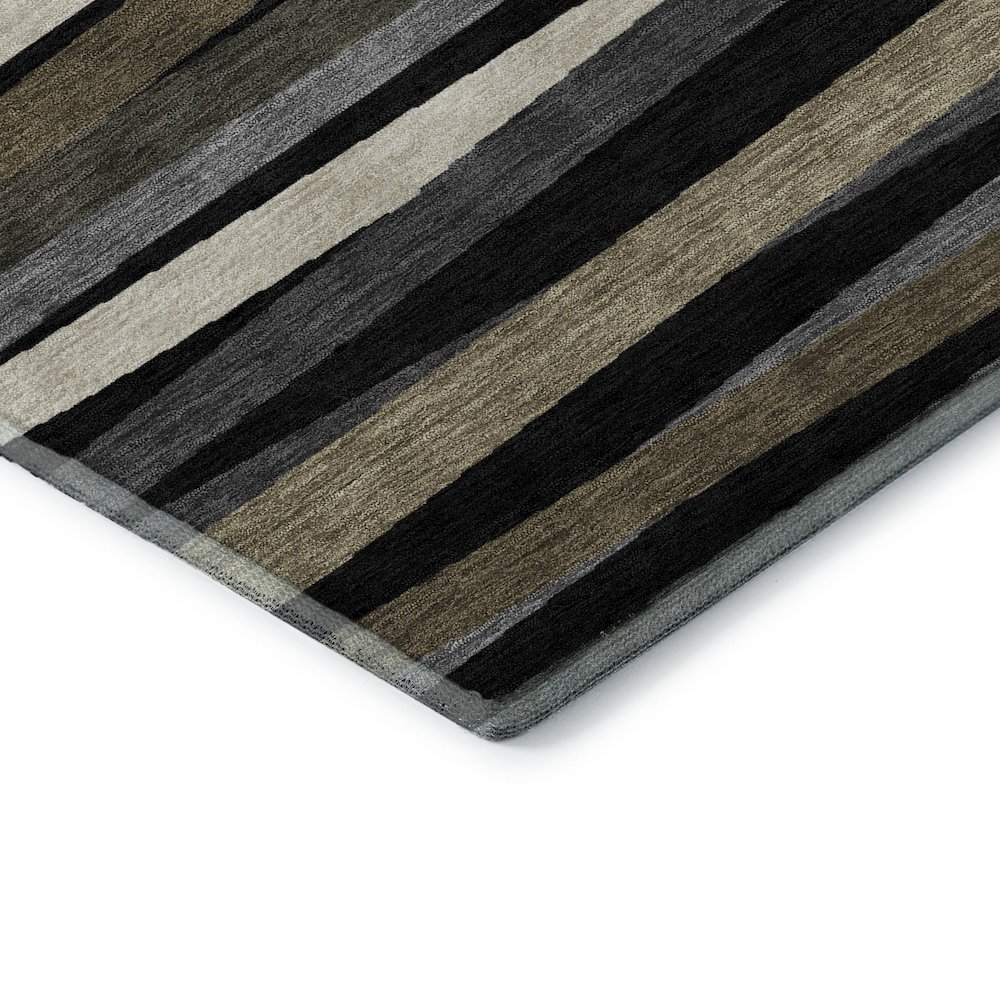 Premium Machine Washable Mayfield AMF997 Black 3' x 5' Rug. Picture 3