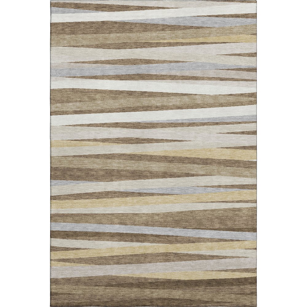 Premium Machine Washable Mayfield AMF997 Brown 8' x 10' Rug. Picture 1