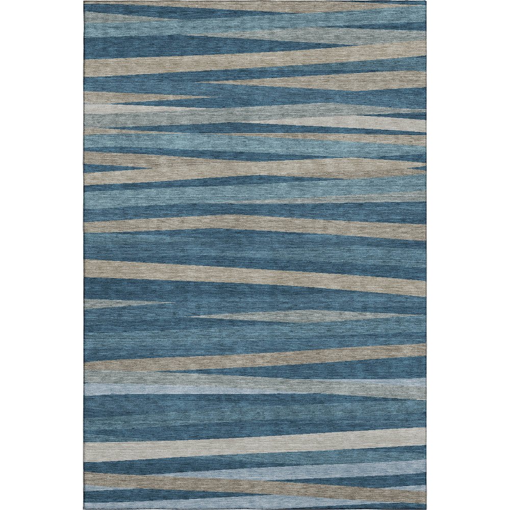 Premium Machine Washable Mayfield AMF997 Denim 8' x 10' Rug. Picture 1