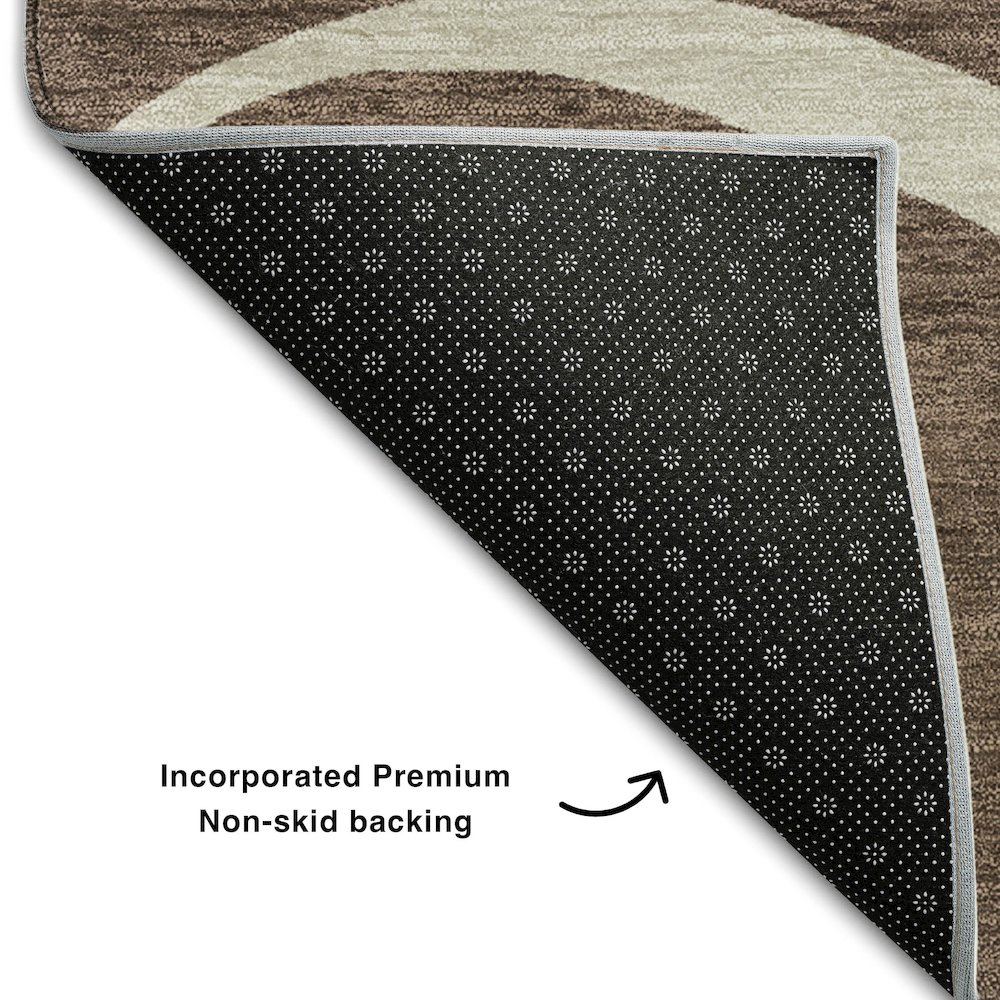 Premium Machine Washable Mayfield AMF999 Brown 3' x 5' Rug. Picture 2
