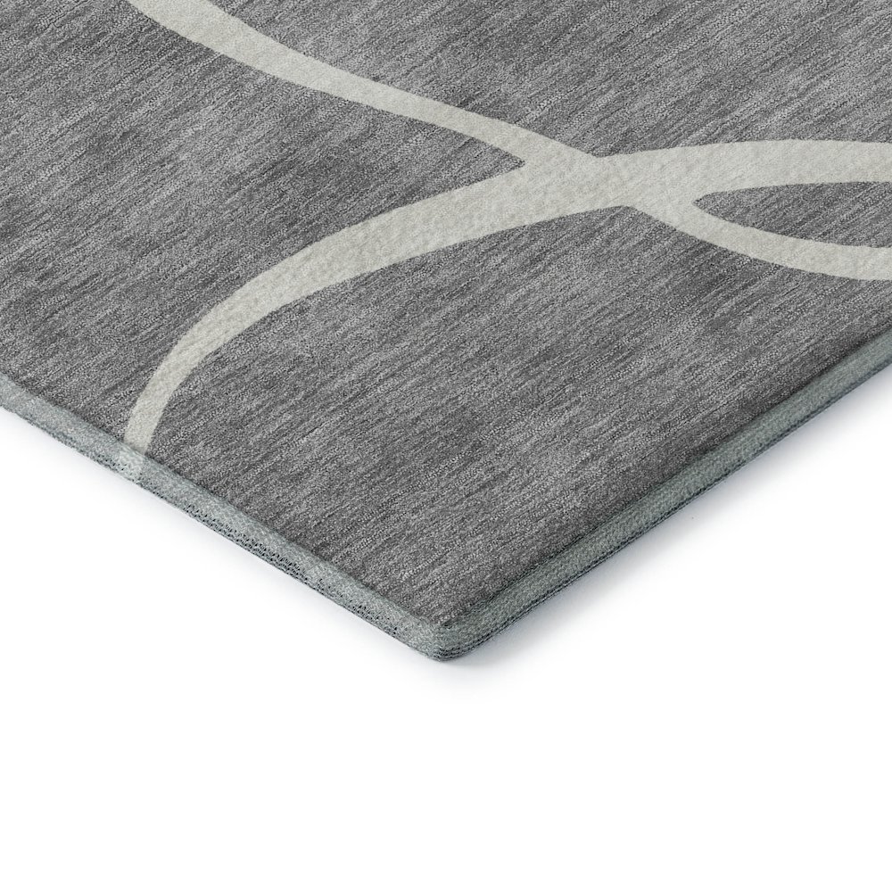 Premium Machine Washable Mayfield AMF999 Gray 3' x 5' Rug. Picture 3
