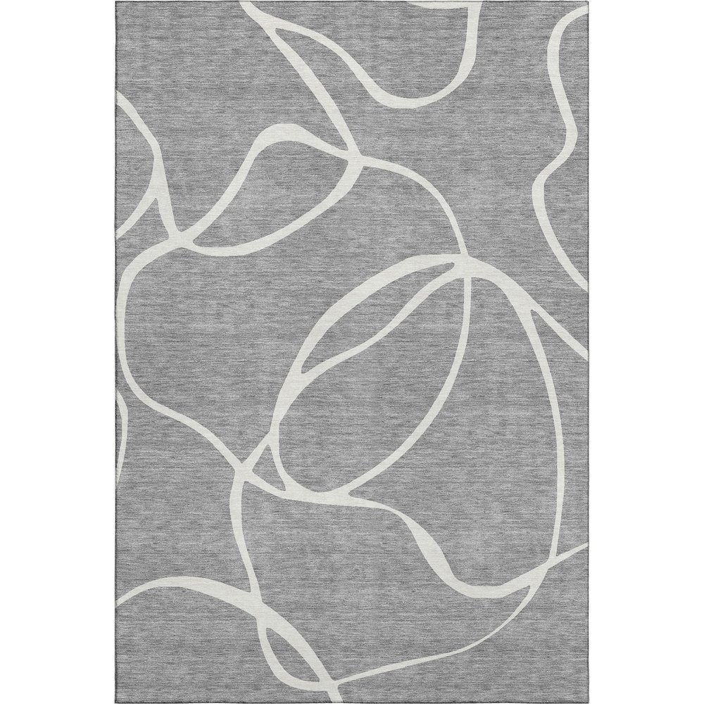 Premium Machine Washable Mayfield AMF999 Gray 8' x 10' Rug. Picture 1