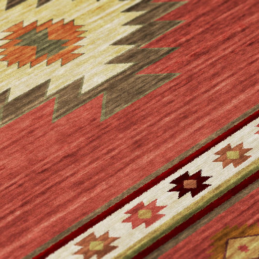 Indoor/Outdoor Sonora ASO34 Spice Washable 3' x 5' Rug. Picture 7