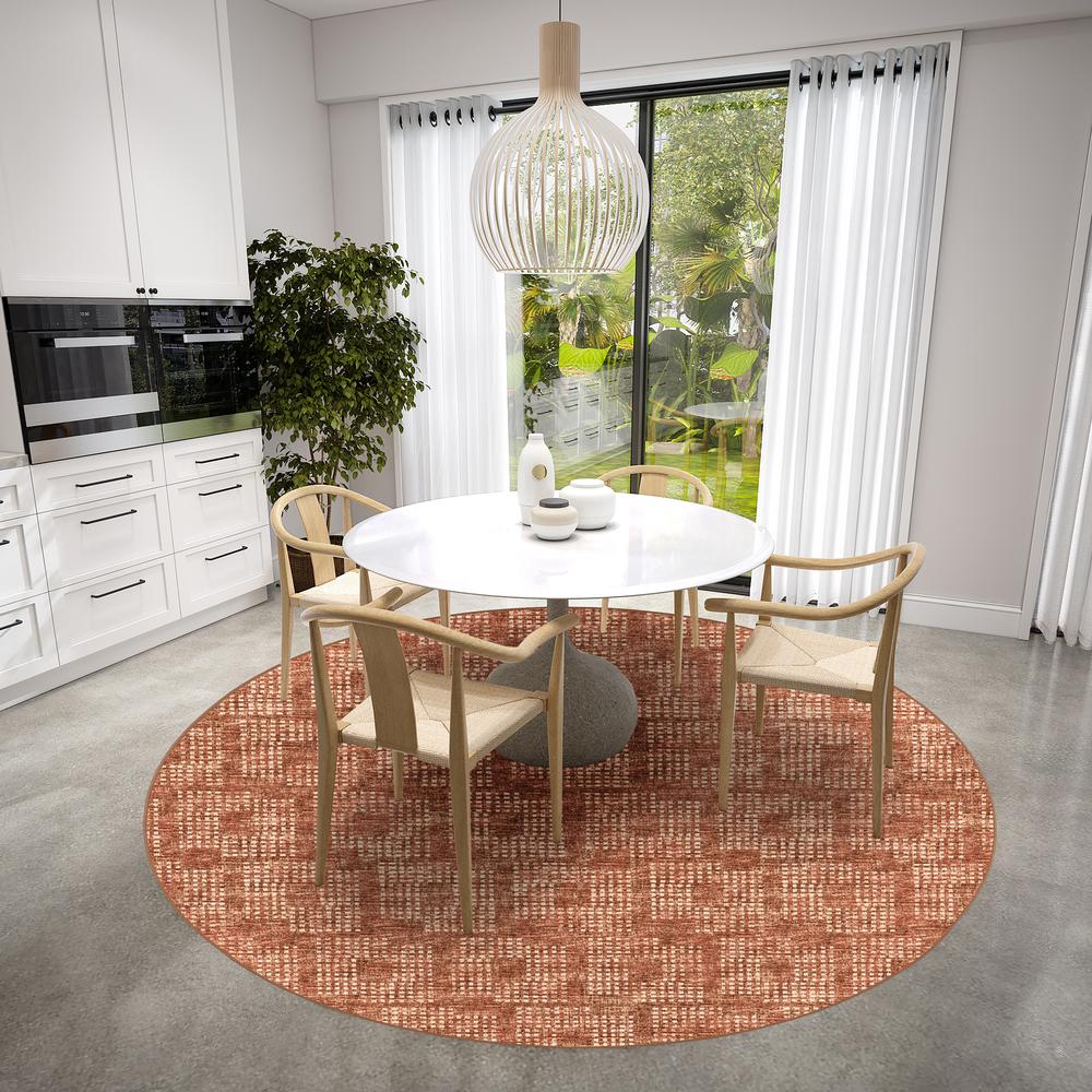 Delano DA1 Paprika 8' x 8' Round Rug. Picture 2