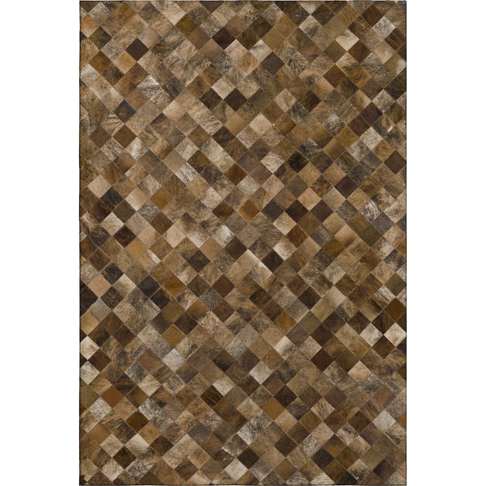 Luxury Washable Indoor/Outdoor Bozeman Brown 8' x 10' Rug. Picture 1