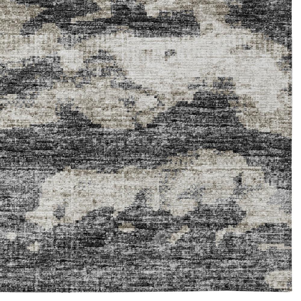 Indoor/Outdoor Accord AAC36 Black Washable 3' x 5' Rug. Picture 3